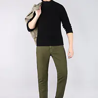 INTEGRITI Men Skinny Mid Rise Dark Green Jeans - Master