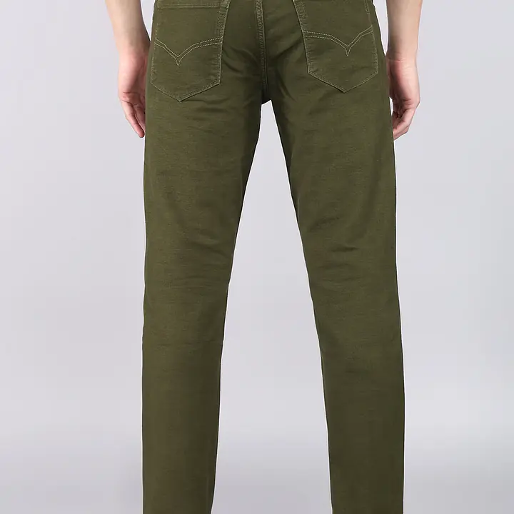 INTEGRITI Men Skinny Mid Rise Dark Green Jeans - Master