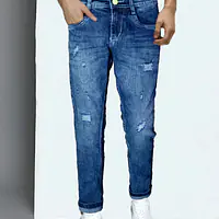 OfWHTE Men Slim Mid Rise Blue Jeans - Master