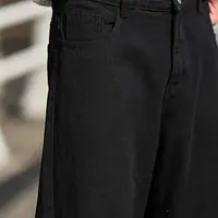 markview Men Loose Fit Mid Rise Black Jeans - Master