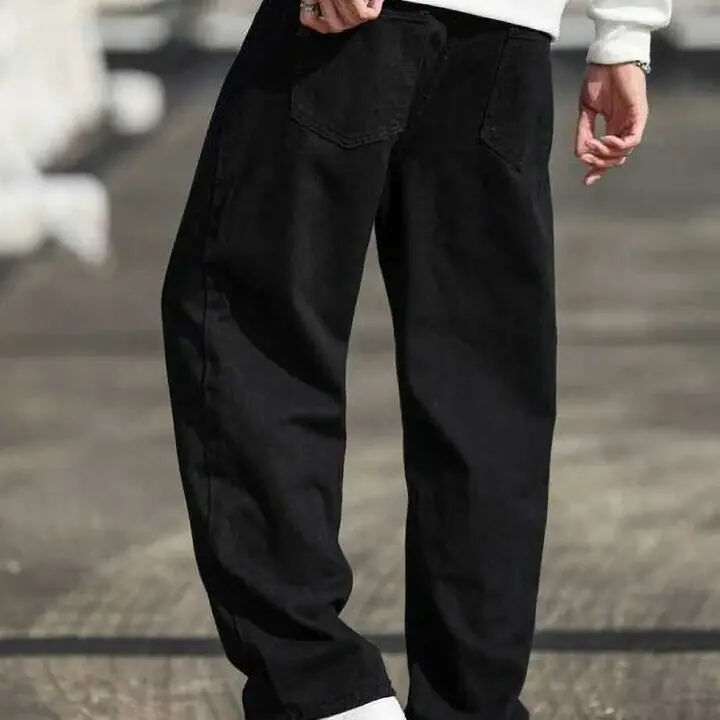 markview Men Loose Fit Mid Rise Black Jeans - Master