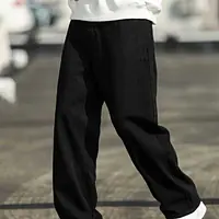 markview Men Loose Fit Mid Rise Black Jeans - Master