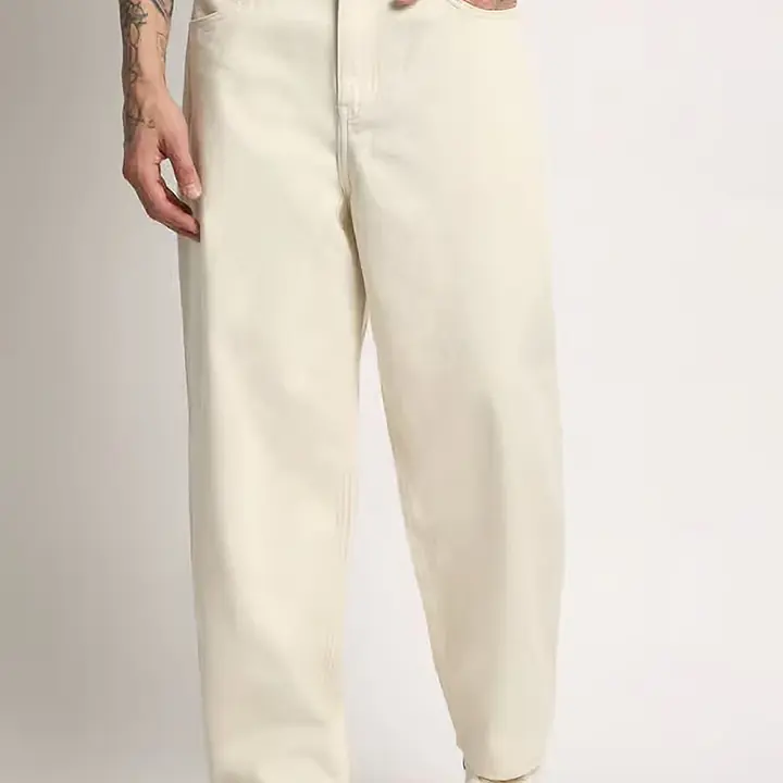 FADEVIELLE Men Straight Fit Mid Rise Beige Jeans - Master