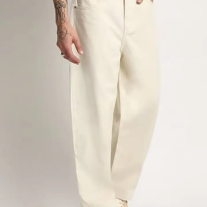 FADEVIELLE Men Straight Fit Mid Rise Beige Jeans - Master