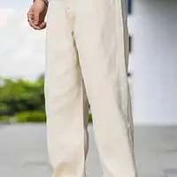 FADEVIELLE Men Straight Fit Mid Rise Beige Jeans - Master
