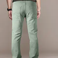 BASE-CROWD Men Regular Mid Rise Light Green Jeans - Master