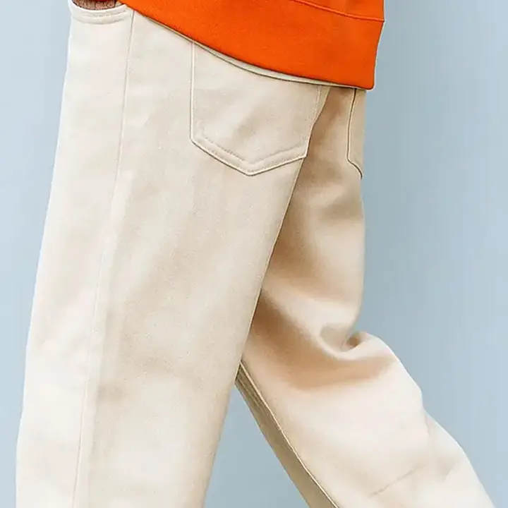 FADEVIELLE Men Straight Fit Mid Rise Beige Jeans - Master