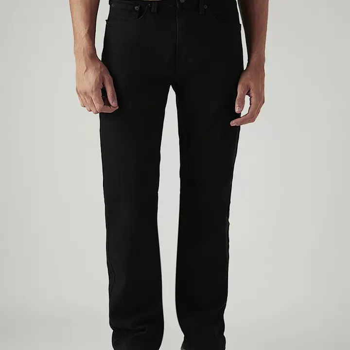 LEVI'S Men Straight Fit Mid Rise Black Jeans - Master