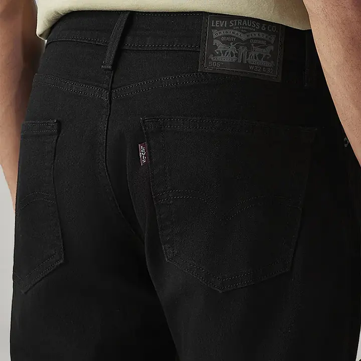 LEVI'S Men Straight Fit Mid Rise Black Jeans - Master
