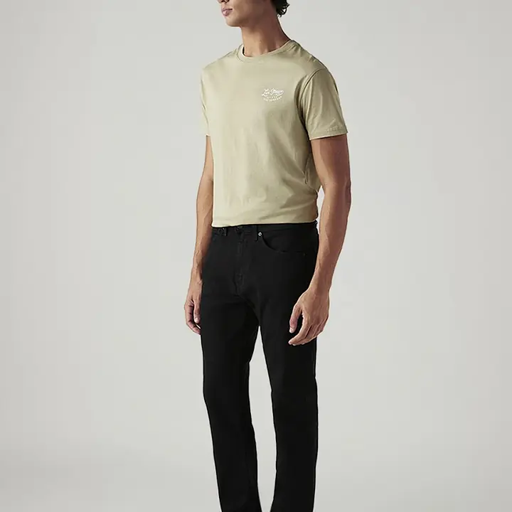 LEVI'S Men Straight Fit Mid Rise Black Jeans - Master